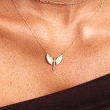 14K Solid Gold Diamond St. Michael Necklace, Archangel Pendant, Guardian Angel