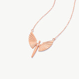 14K Solid Gold Diamond St. Michael Necklace, Archangel Pendant, Guardian Angel