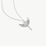 14K Solid Gold Saint Michael Archangel with Diamonds