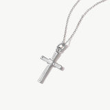 14K Solid Gold Cross Necklace: Dainty Religious Jewelry