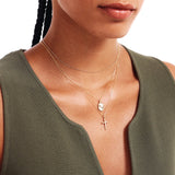 14K Solid Gold Cross Necklace: Dainty Religious Jewelry