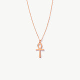 14K Solid Gold Ankh Necklace: Symbol of Life