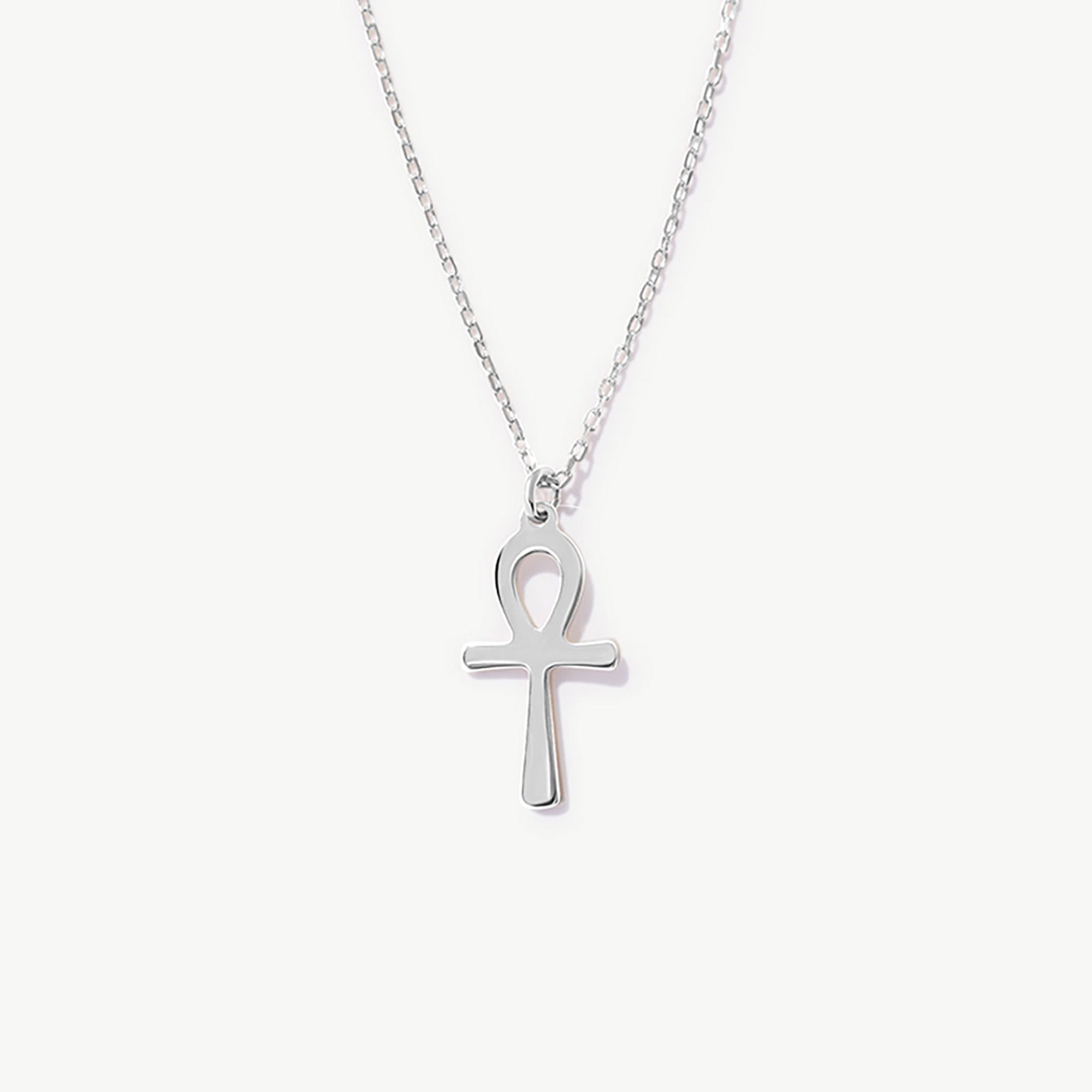 14K Solid Gold Ankh Necklace: Symbol of Life