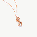 14K Solid Gold Infinity Necklace