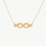 14K Solid Gold Infinity Necklace