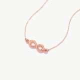 14K Solid Gold Infinity Necklace