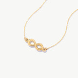 14K Solid Gold Infinity Necklace