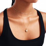 Sculpted Puffy Heart Necklace