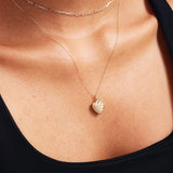 Sculpted Puffy Heart Necklace