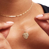 Sculpted Puffy Heart Necklace