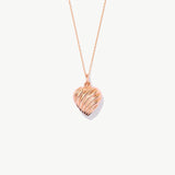 Sculpted Puffy Heart Necklace