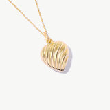Sculpted Puffy Heart Necklace