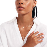 14K Solid Gold Cross Necklace: Dainty Christian Jewelry