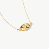 14k Real Solid Gold Evil Eye Necklace • Protective Amulet Pendant • Dainty Nazar Jewelry
