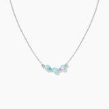14K Solid Gold Opal and Gold Ball Beaded Necklace