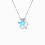 14K Solid Gold Opal Star Necklace