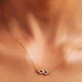 14K Solid Gold Infinity Necklace