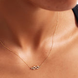 14K Solid Gold Infinity Necklace