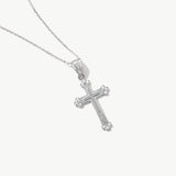 14K Solid Gold Cross Necklace: Dainty Christian Jewelry