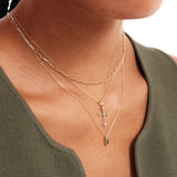 14K Solid Gold Catholic Cross Necklace: Religious Jewelry