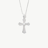 14K Solid Gold Catholic Cross Necklace: Religious Jewelry