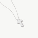 14K Solid Gold Cross Necklace: Heavy Christian Pendant