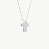 14K Solid Gold Thick Cross Necklace