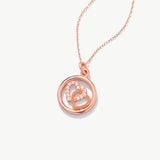 14K Solid Gold Interlocking Hearts Necklace