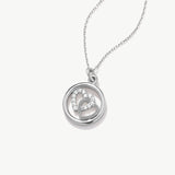 14K Solid Gold Interlocking Hearts Necklace