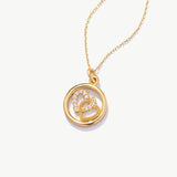 14K Solid Gold Interlocking Hearts Necklace