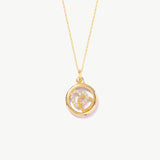 14K Solid Gold Interlocking Hearts Necklace