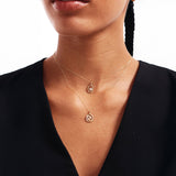 14K Solid Gold Interlocking Hearts Necklace