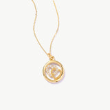 14K Solid Gold Interlocking Hearts Necklace