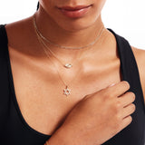 14K Solid Gold Star of David Necklace