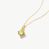 14K Solid Gold Personalized Solitaire Necklace