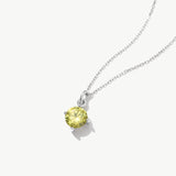 14K Solid Gold Personalized Solitaire Necklace