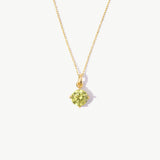 14K Solid Gold Personalized Solitaire Necklace