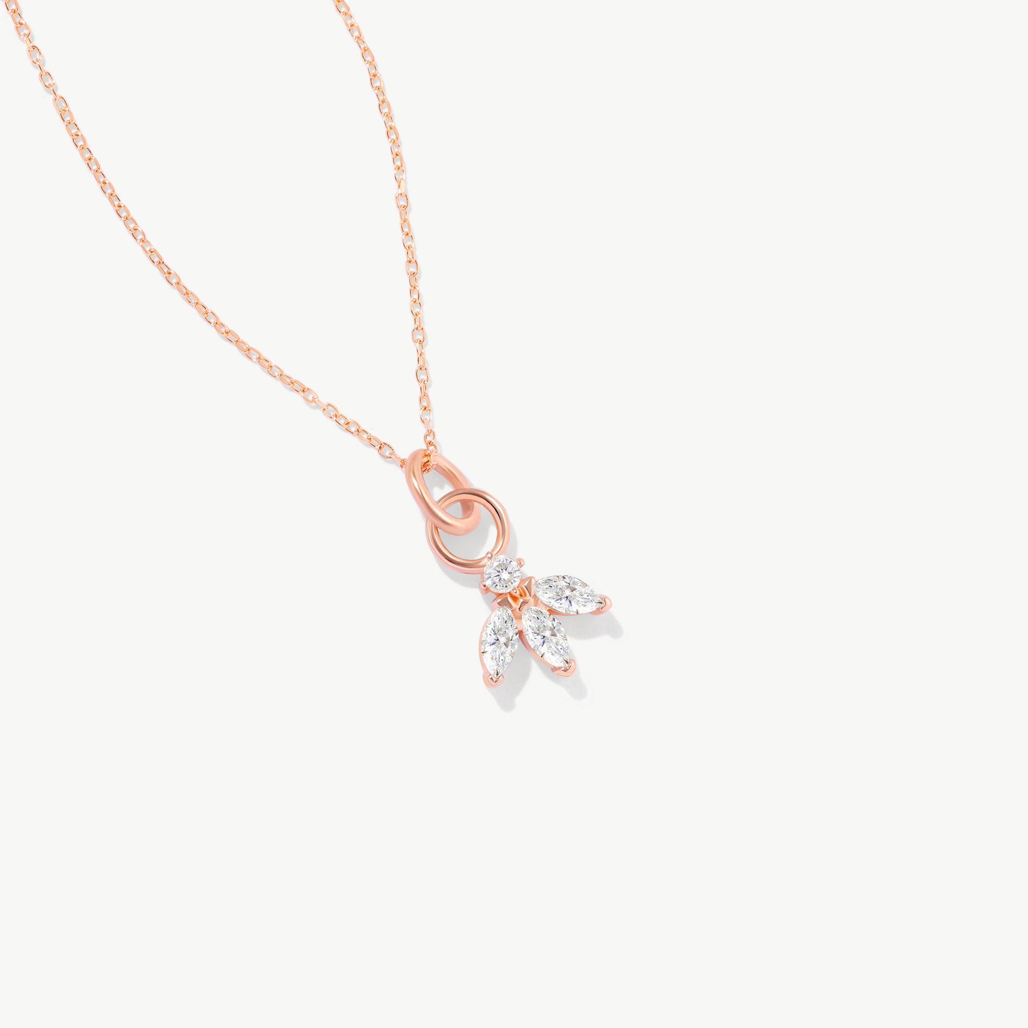 14K Solid Gold Lotus Necklace