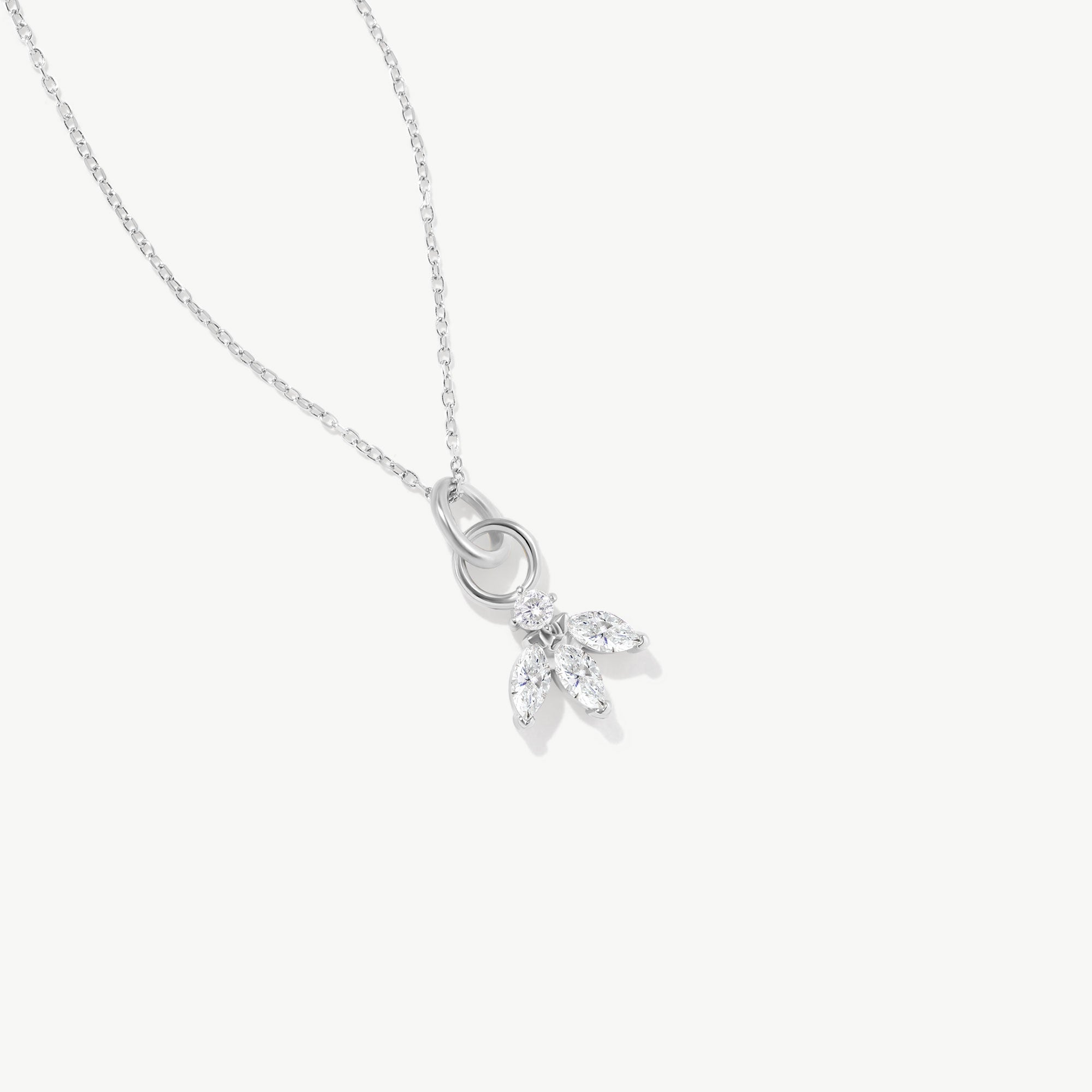 14K Solid Gold Lotus Necklace