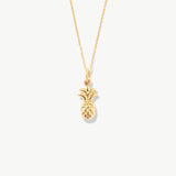 14K Real Solid Gold Pineapple Necklace
