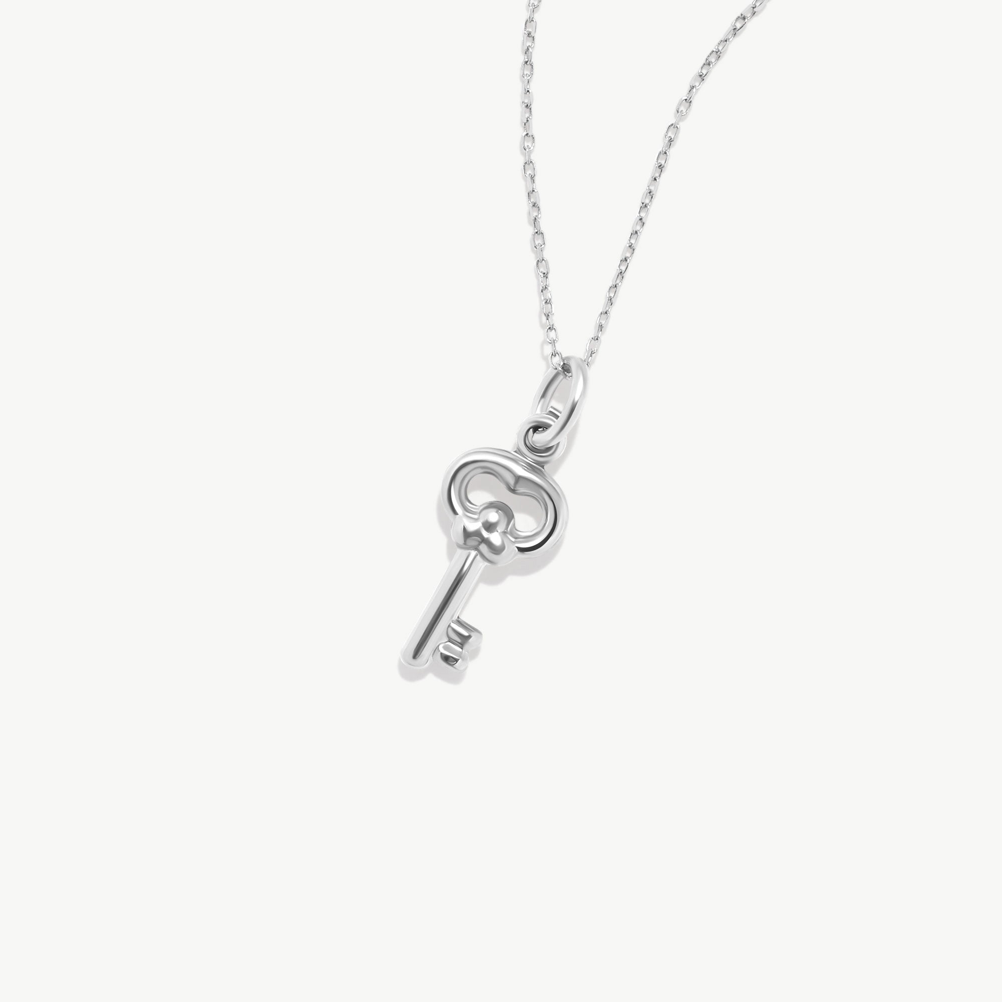 14K Solid Gold Lock and Key Necklace Set: Matching Couple Necklaces