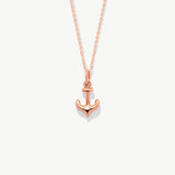 14K Solid Gold Anchor Necklace: Dainty Nautical Charm