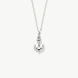 14K Solid Gold Anchor Necklace: Dainty Nautical Charm
