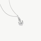 14K Solid Gold Anchor Necklace: Dainty Nautical Charm