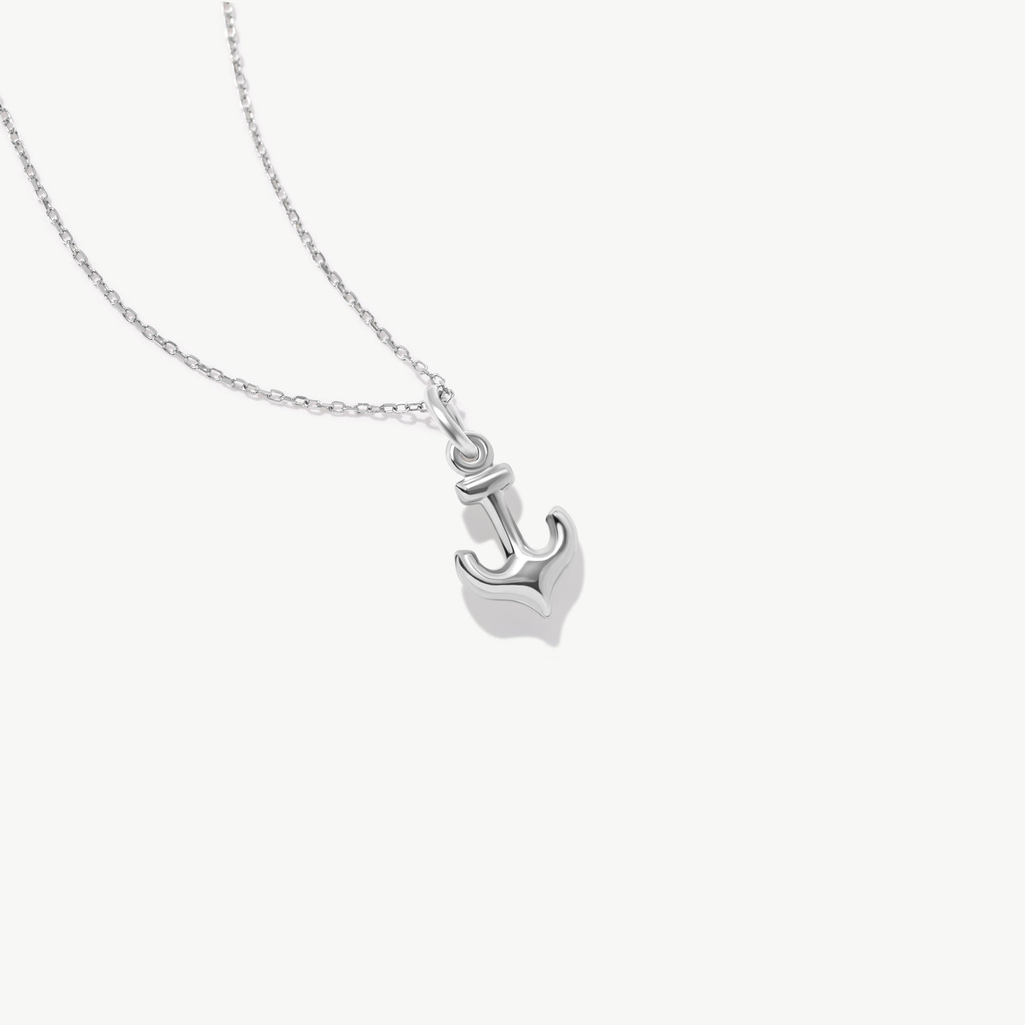 14K Solid Gold Anchor Necklace: Dainty Nautical Charm