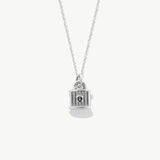 14K Solid Gold Padlock Necklace: Dainty Love Lock Pendant