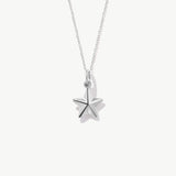 14K Solid Gold Tiny Star Necklace: Dainty Celestial Pendant