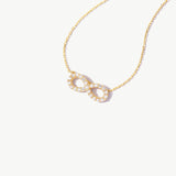 14K Solid Gold Infinity Necklace: Eternity Pendant
