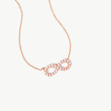 14K Solid Gold Infinity Necklace: Eternity Pendant