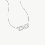 14K Solid Gold Infinity Necklace: Eternity Pendant